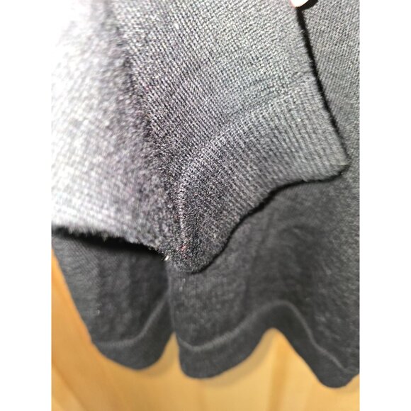 Black wool V-Neck Sweater Long Sleeve Pullover cottagecore whimsygoth boho warm - Picture 5 of 10